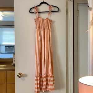 NWT strapless coral  cotton dress Forever 21
